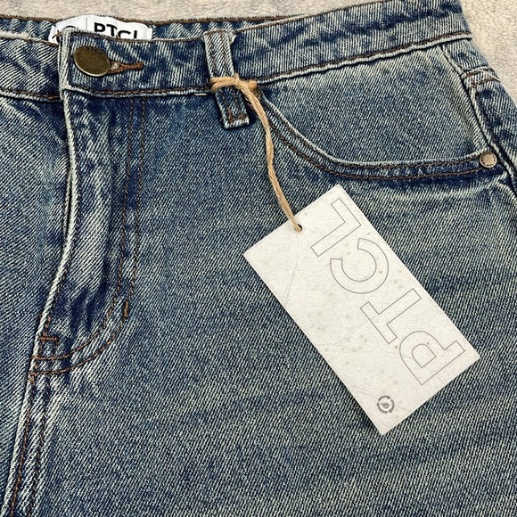 NWT PTCL High Rise Cut Off Denim Jean Shorts Beachy Classic Sz 30 - Picture 9 of 11